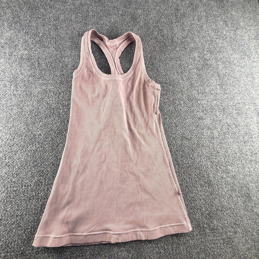 Lululemon Ebb to Street Tank Top Mauve Pink Ribbed Racerback Seamless Activewear